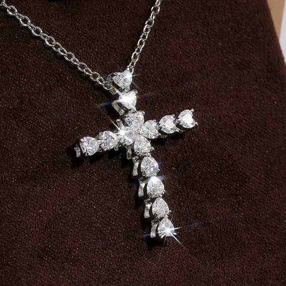 Cross Pendant Necklace for Women Zircon Necklace for Women Jewelry Valentines Day
