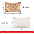 thumbnail image 5 of Boho Vintage Throw Pillow Cover Carpet Pattern Antique Ethnic Decorative Orange Pillow Cases Home Decor Rectangle 12x20 Inches Pillowcase, 5 of 6