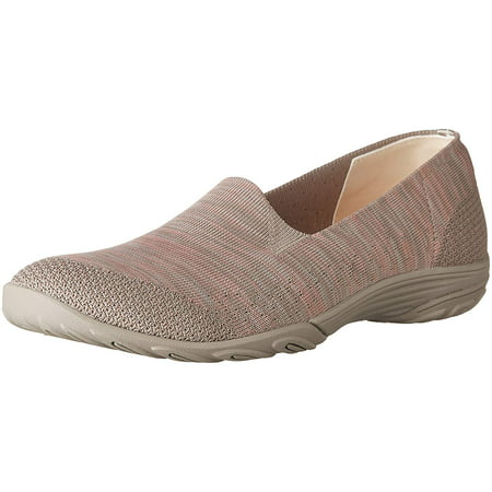 Skechers Empress Looking Good Womens Slip On Sneaker Loafer Taupe/Pink