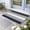 Navy blue gray, variant on Navy Blue Grey Stripe Door Mat Indoor Outdoor, Modern Art Horizontal Striped Non Slip Welcome Mat with Rubber Backing, Absorbent Fabric Front Door Mats Entryway Rug for Home Patio Entrance 24"x36"