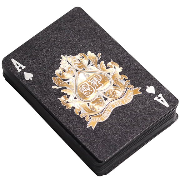 Black Pokers High Quality Plastic Cards Luxury Design Square Waterproof And Dull Polish Poker