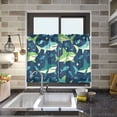 thumbnail image 4 of Yayeee Kitchen Curtains Tier Pair Light Filtering 27"x24" Rod Pocket Short Cafe Window Panel, Sharks Pattern, 4 of 7