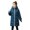 Blue, variant on Winter Down Coat, Thickened Padded Hooded, Neck Protection Pockets, Zipper Closure Drawstring, Windproof Heat Retention, Daily Cold Weather Outwear
