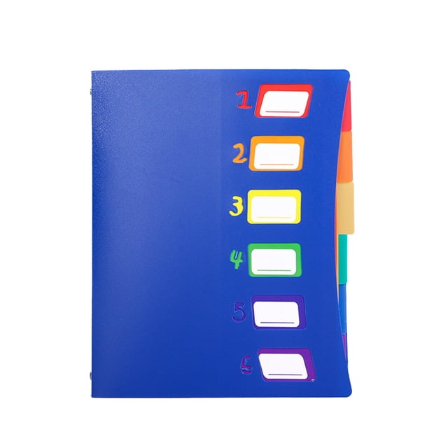 Carpetas para la Escuela 6 Arco Iris Clasificación Órgano Paquete Oficina Carpeta de Almacenamiento de Datos A4 Administrador de Archivos de Papel con Hebilla Elástica, Adecuado para la Oficina de la