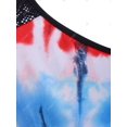 thumbnail image 3 of Panel de encaje Tie Dye Shoulder abierto más tamaño superior Rosegal  Camisetas tallas grandes, 3 of 5