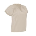 thumbnail image 3 of Blusa George para Mujer, Escote V Beige Talla 40, 3 of 4
