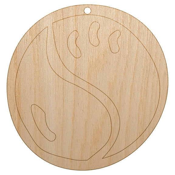 Tennis Ball Cute Wood Holiday Christmas Tree Ornament Unfinished DIY Pre-Drilled Craft