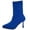 Blue, variant on LEAVINGSUO Knee-High Boots for Women Versatile Plus-Size Pointed-Toe Breathable Fabric Heeled Comfortable Winter Boots Black 36