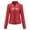 Red, variant on LoyisViDion Coat Women'S Slim-Fit Leather Stand-Up Collar Zipper Motorcycle Suit Thin Coat Jacket Beige XXL