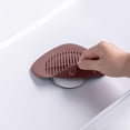 thumbnail image 4 of DOLITY ,Square Drain Cover for Shower,TPR Drain Flat Silicone Plug for Bathroom Red, 4 of 9