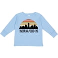 thumbnail image 3 of Inktastic Indianapolis Indiana Skyline Retro Boys or Girls Long Sleeve Toddler T-Shirt, 3 of 5