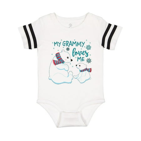 

Inktastic My Grammy Loves Me- cute polar bears Gift Baby Boy or Baby Girl Bodysuit