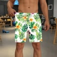 thumbnail image 3 of cocolona Mens Hawaiian Print Vacation Beach Shorts Fashion Casual Elastic Waist Drawstring Board Shorts Summer Swim Trunks for Men, 3 of 5