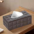 thumbnail image 4 of Hiroekza Stylish PU Leather Tissue Box Cover with Magnetic Bottom - Perfect for Home, Office, and Car Brown, 4 of 6