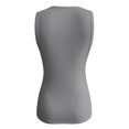 thumbnail image 3 of Gibobby Camiseta ajustada con cremallera roscada para mujer de comercio exterior de la estación independiente europea y americana de verano(Gris,XG), 3 of 5