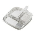 thumbnail image 2 of kowaku 2Pcs Divided Plates Divided Platters with Handle Lightweight Tableware Side Dish Trays for Fruit Kitchen Dipping Sauces Snack Clear, 2 of 9