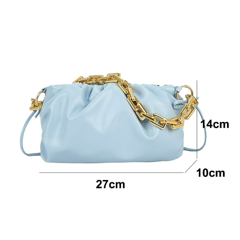 Autumnwell Clutch Purse and Dumpling Bag for Women,Designer Cloud Handbag  and Ruched Bag with Detachable Shoulder Strap