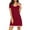 #1-Red, variant on Women Night Gown Sleepwear Cotton Pajamas - Woman Short Sleeve Round Neck Sleep Dress Nightshirt Ladies Summer Loose Baggy Casual Nightgown Sleepwear Pajamas
