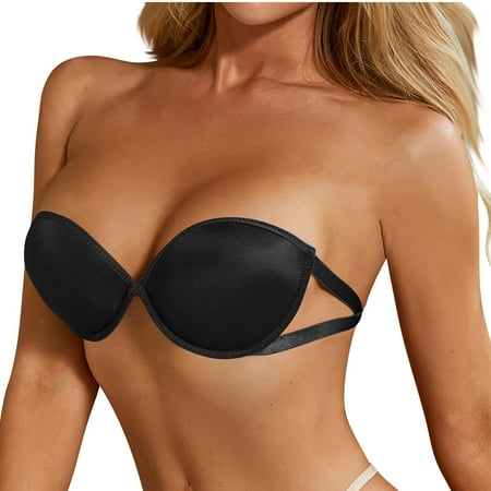 Fast Offer: Womens Bras No Underwire  Sujetadores para mujer sin aros  Women Lady Lace Gathered Bra Plus Size Sports Bra Underwear Yoga Hollow Out Bra Cup SOPATENOR Black XL