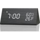 thumbnail image 1 of Digital Alarm Clock, with Wooden Electronic LED Time Display, 3 Alarm Settings, Humidity & Temperatu, 1 of 5