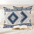 thumbnail image 4 of Pack of 2 Outdoor Pillow Covers 16x16 Inch Waterproof Blue Beige Boho Throw Pillow Covers,Decorative Couch Pillow Shams Protectors Vintage Ethnic Tribal Southwestern Patio Pillowcases Cushion Covers, 4 of 8