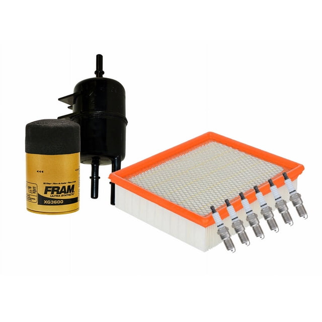 Kit De Bujías Cobre, Filtro De Aire, Filtro Para Aceite Sintético Y Filtro De Combustible 9 PIEZAS Afinación Sin Aceite Compatible con Ranger 2001 A 2003 Ford V6 3.0L