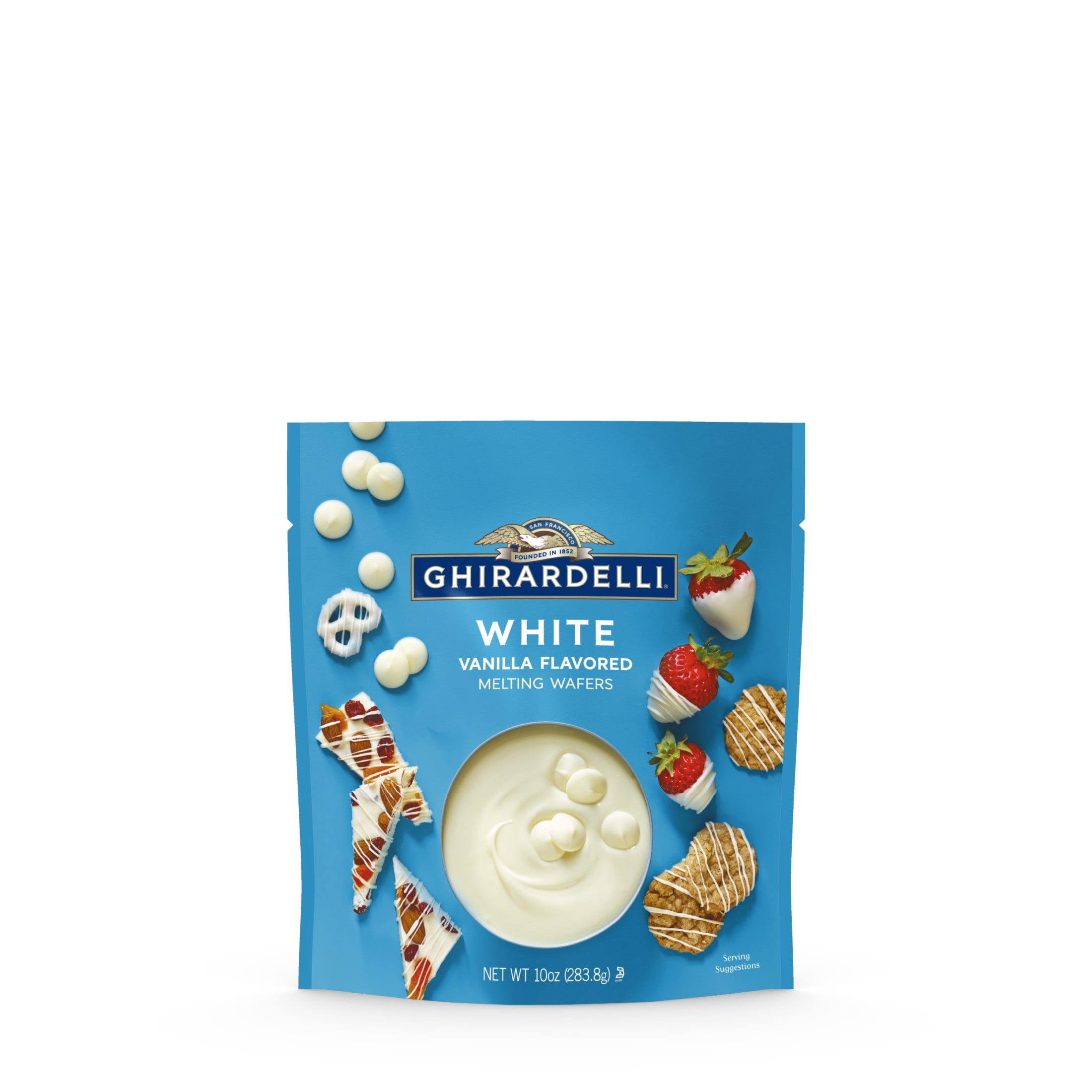 Ghirardelli White Vanilla Flavored Melting Wafers, 10 OZ Bag