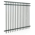 thumbnail image 2 of CAPHAUS Heavy Duty Flat Top Fence Barrier Panel, 5FT Height X 6FT Width Anti-Rust Metal Fencing Panel, 2” Diameter Steel Outdoor Decorative Garden Fence Panel for Yard, Pool, Patio, Single Panel, 2 of 10