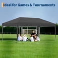 thumbnail image 4 of 10x20 pop-up canopy tent (without side walls), 3 adjustable heights y 6 gray sandbags, 4 of 7