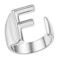 thumbnail image 1 of Clearance!Rings for Women Rings for Women 26 English Letters Open Ring Creative Adjustable Ring Bracelet silver F, 1 of 2