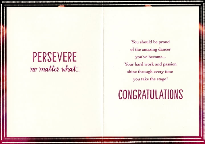 Congratulations Messages For Dance Recital Designer Greetings Spotlights Practice Perform Dance Recital Congratulations  Card - Walmart.com