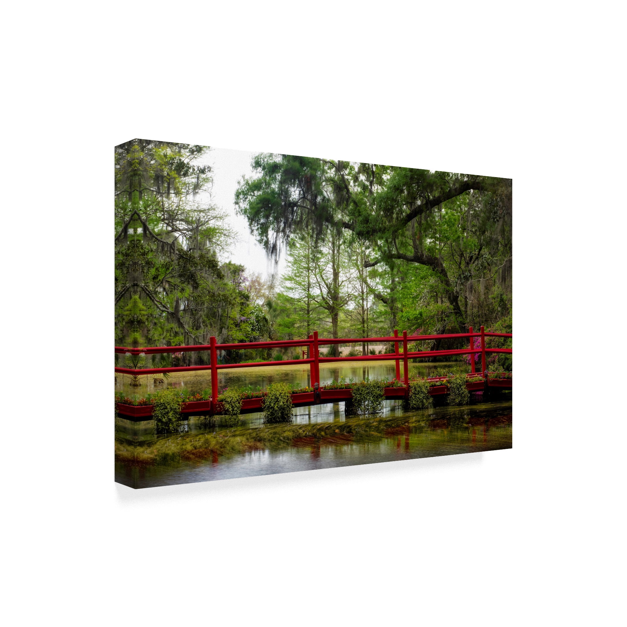 Trademark Fine Art 'The Red Bridge' Canvas Art by Danny Head