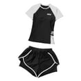 thumbnail image 4 of lionlar Lady Women's Swimsuit Short Sleeve Rash Guard for Swimming Pool SPA Vacation M, 4 of 9