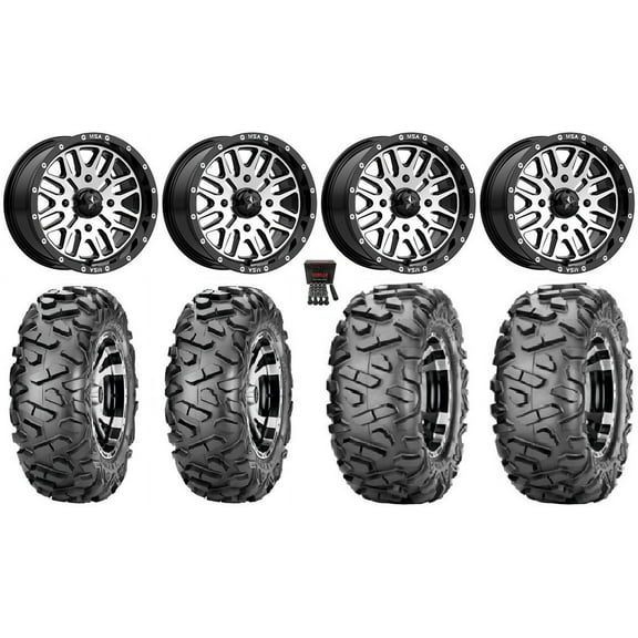MSA Machined Brute 14" UTV Wheels 29" BigHorn Tires Polaris RZR XP 1000 / PRO XP / Ranger XP 900/1000