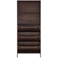 thumbnail image 5 of Shoe Cabinet with 3 Flip Drawers, Narrow Entryway Shoe Rack Organizer with Open Shelves, Hidden Storage Cabinet for Hallway Living Room, Freestanding Design with Anti-Tip Kit & Hooks, 5 of 9