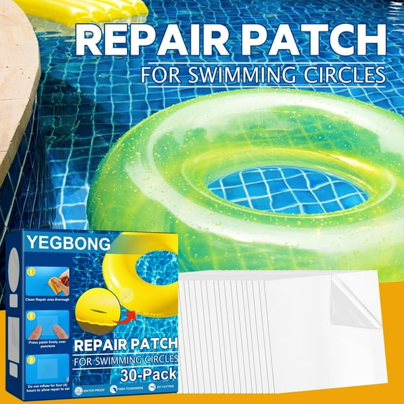 30 Pcs Self Adhesive Pvc Repair Patches, Quick Fix For Swimming Rings Inflatable Boats Beds And More, Waterproof Adhesive Vinyl Patches For Home Outdoor Use