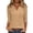 Khaki(Womens Shirts), variant on Womens 3/4 Sleeve Tops Casual Pintuck V Neck Relaxed Fit Blouses Trendy Tops for Ladies