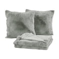 thumbnail image 6 of Home Soft Things Pompom Faux Fur Throw, 50" x 60", Silver, 6 of 8