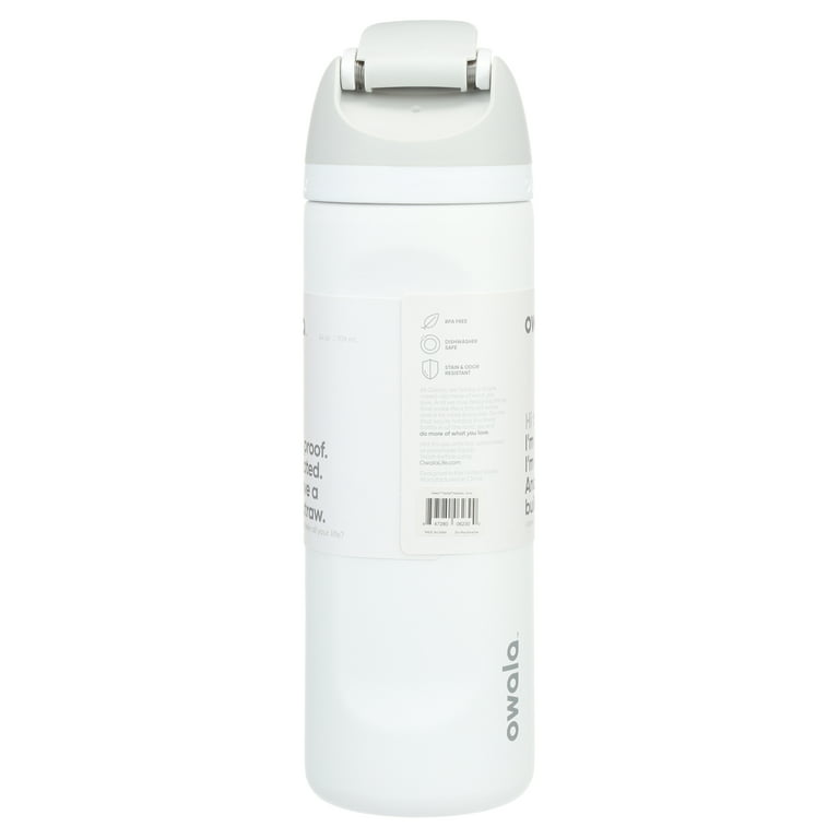 Owala FreeSip Stainless Steel Water Bottle - Shy Marshmallow White, 24 oz -  Metro Market