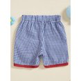 thumbnail image 4 of aturustex Little Boy Plaid Print Shorts 6M 12M 18M 2T 3T 4T Toddler Zipper Short Pants Classic Elastic Waist Shorts Infant Fashion Casual Loose Cute Sy Summer Beach Clothes for Holiday Party, 4 of 7