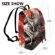 thumbnail image 2 of Disketp Abstract Red Koi Fish Art Mochila de Cuero para Mujer, Bolso de Espalda Antirrobo con Estilo para Viaje, Trabajo y Uso Diario, 2 of 4