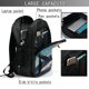 thumbnail image 4 of Disketp Dancing Whale Mochila de Viaje Estampada para Laptop con Puerto de Carga USB, Mochila Impermeable para Computadora – Regalo para Hombres y Mujeres, 4 of 7