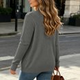 thumbnail image 4 of XIAOCHA Womens Ribbed Knit Cardigan Open Front Long Sleeve Pocket Outerwear Sweater, 4 of 5