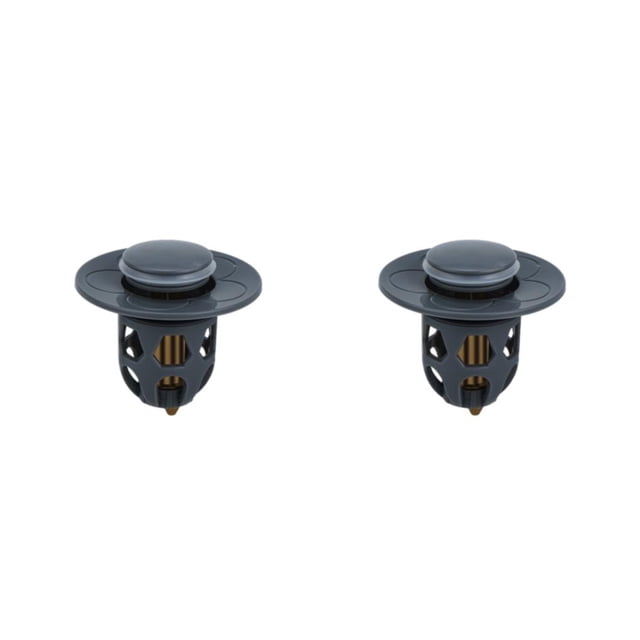 Ounissouiy Tapón de drenaje de fregadero de compatibilidad de fácil instalación para tapón de fugas de cabezal de agua de lavabo apto gris 2piezas