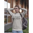 thumbnail image 2 of Sunday Funday Design Sweatshirt Women -GoatDeals Designs, Female XX-Large, 2 of 4
