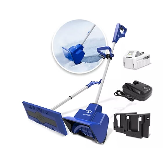 Restored Snow Joe 24V-SS11-ULT | 11" Cordless Snow Thrower Kit | W/ Telescoping Snow Broom & Battery Holder | Battery & Charger Included (Refurbished)