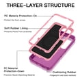 thumbnail image 2 of I-HONVA For Samsung Galaxy S26 Case,Magnetic 3-Layer Military Grade Drop Protection Anti-Slip Rugged Shockproof Dustproof Protection Phone Case,Purple Pink, 2 of 7