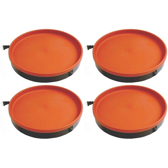 Farm Innovators Model BD-75 3-in-1 Heated Birdbath, 75-Watt, Terra Cotta Color - 4 Pack