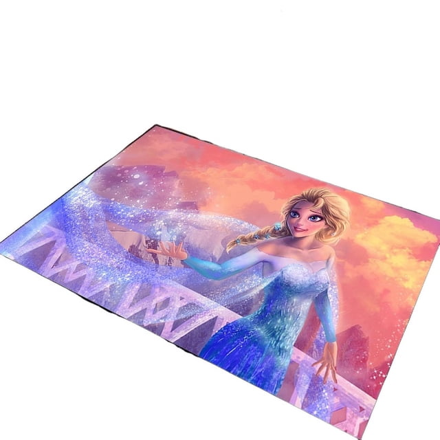 Ice And Snow World Carpet, Bedroom, Princess, Bedside, Elsa Floor Mat, Very Suitable For Living Room, Large Dining Room-QQ