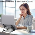 thumbnail image 3 of Soporte de Plástico PP Portátil para Laptop, Base Laptop Plegable con Escalones Ajustables, Ligero y Portátil, Soporte Computadora para Ventilación de Calor, Estable y Antideslizante, 3 of 4